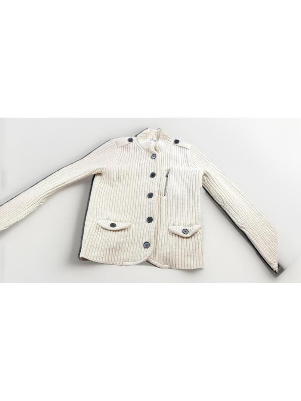 GAP Cream Ribbed Button-Up Sweater Jacket - Picture 4 of 9
